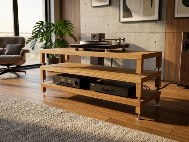 Audio Rack aus Eiche