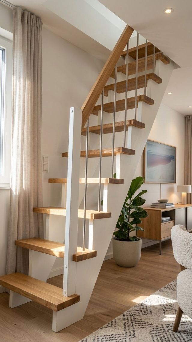 Augesattelte Treppe