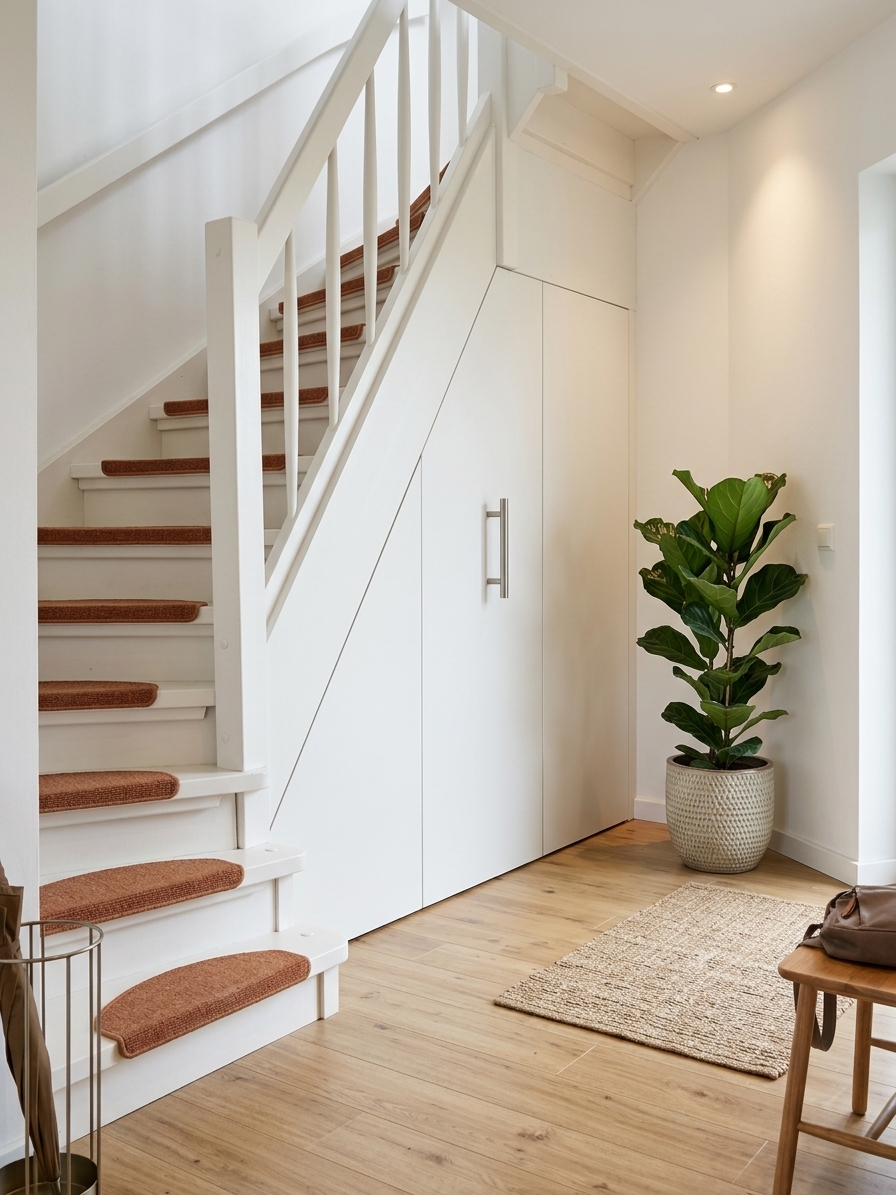 Einbauschrank unter einer Treppe